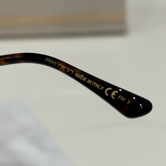 Jimmy Choo Cat Eye Sunglasses Tortoiseshell Gradient Lens w Case Made in Italy